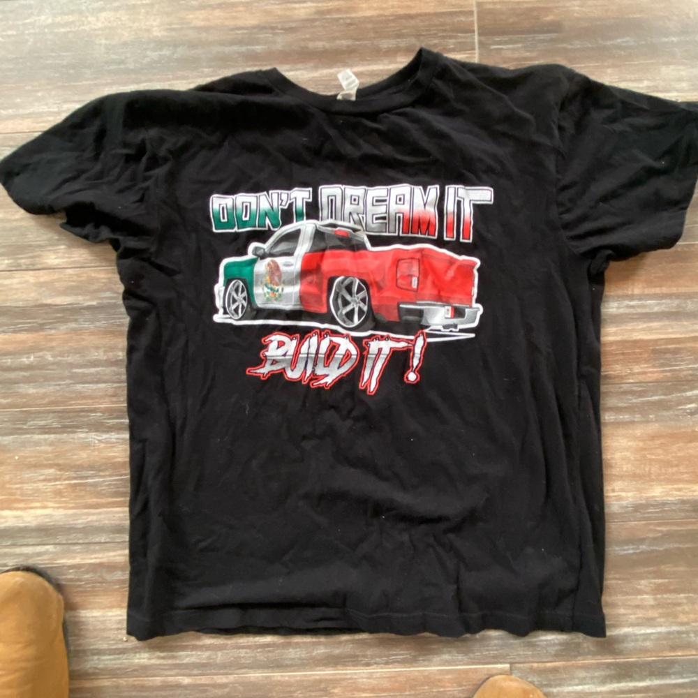 Black graphic design shirt